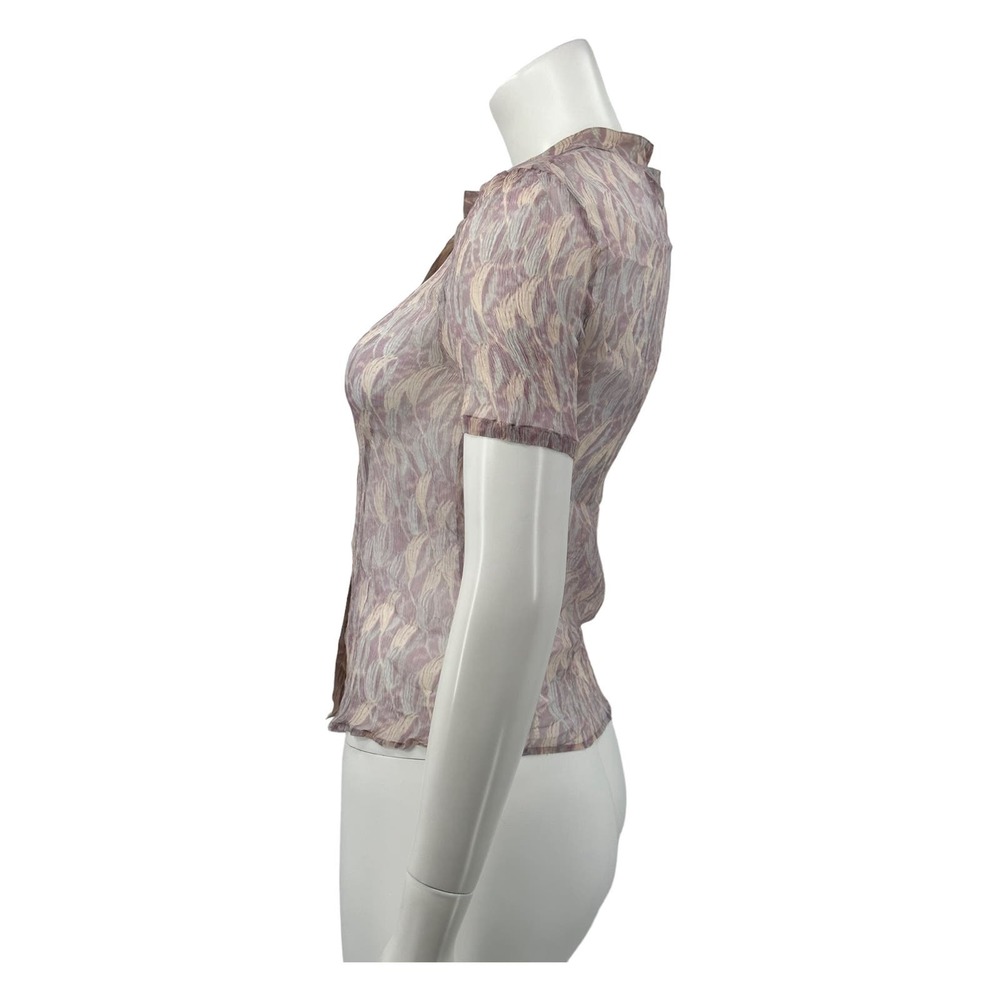 St. John Collection Leaf Print Button Down Shirt - image 4